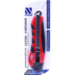 ▪ Cutter alma metal grande profesional con navaja de 18mm. para uso profesional y domestico.