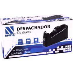 ▪ Despachador de diurex, para medidas de 1" y 3", base antiderrapante y cuchilla adentada.